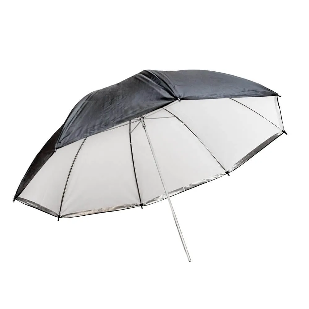 2 In 1 40" Translucent Umbrella with Removable Black/Silver Cover