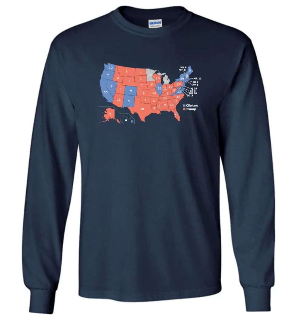 2016 Presidential Election Map Shirt - Long Sleeve T-Shirt