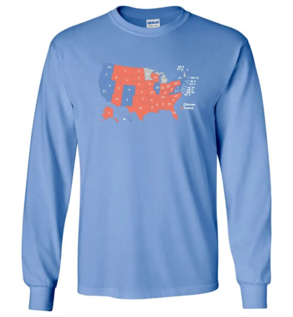 2016 Presidential Election Map Shirt - Long Sleeve T-Shirt