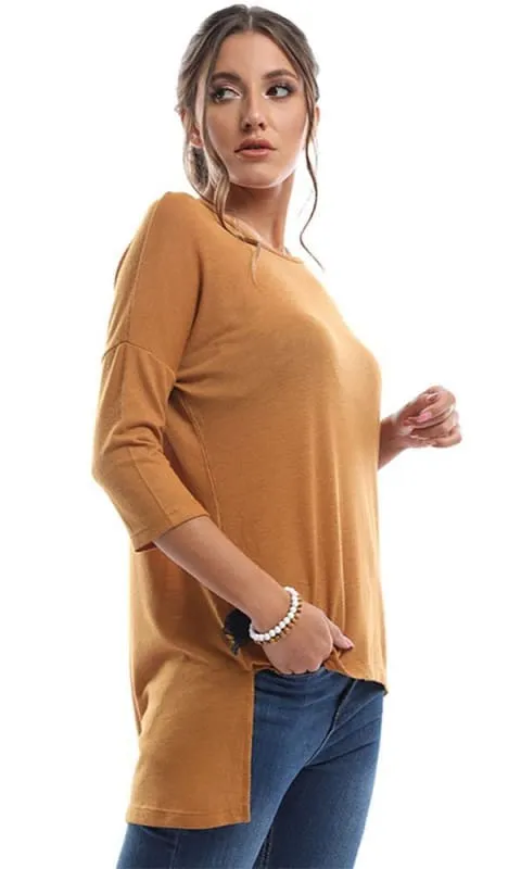 49247 Zip To My Lou Rusty Havana Sweater Top