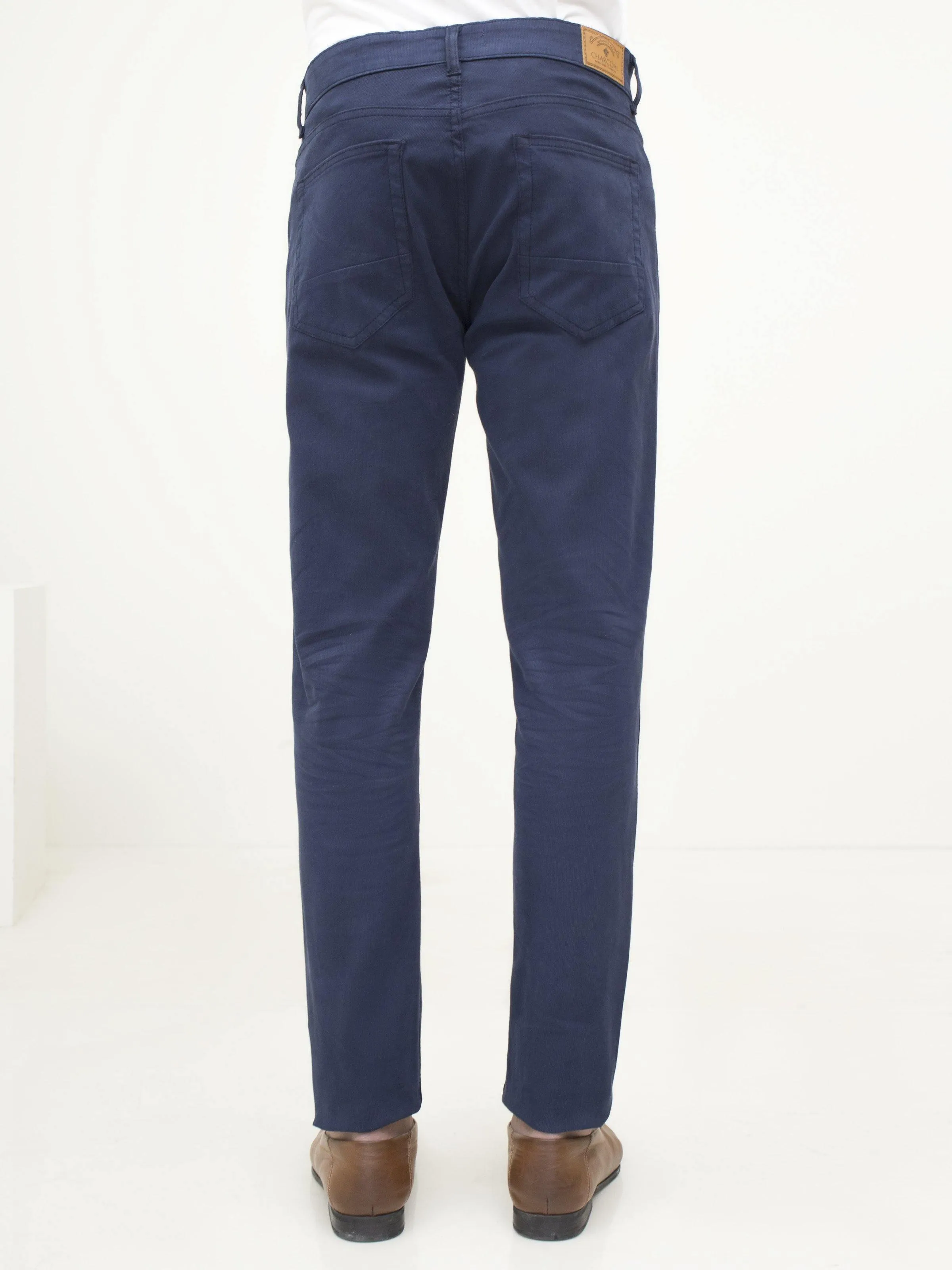 5 POCKET SLIM FIT CASUAL PANT NAVY