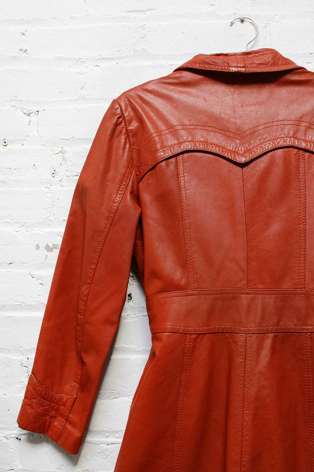 70s Foxmoor Leather Trench XS/S