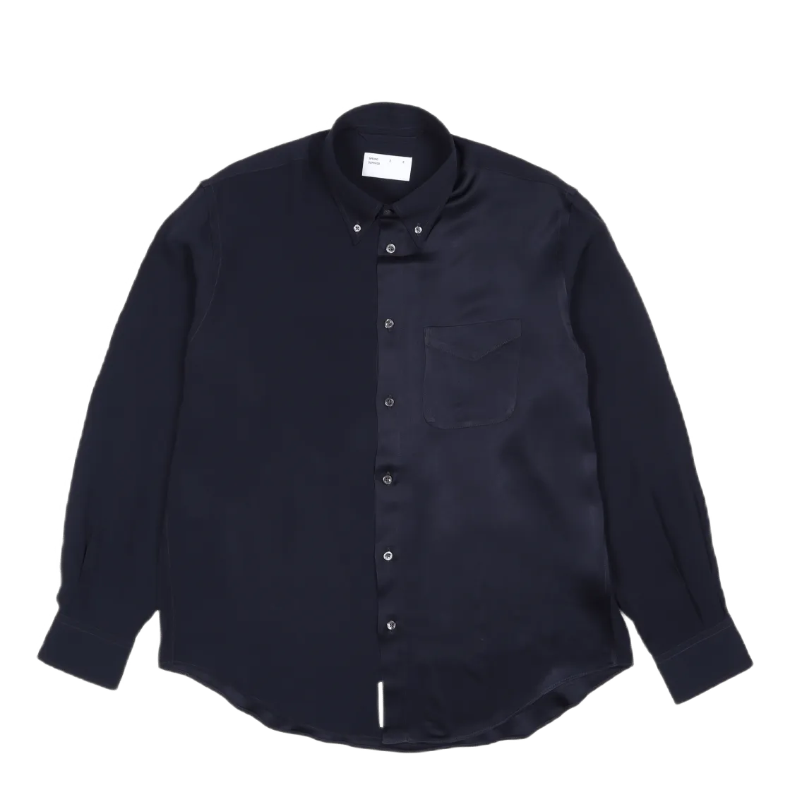 A.bd Shirt Navy Viscose Sateen