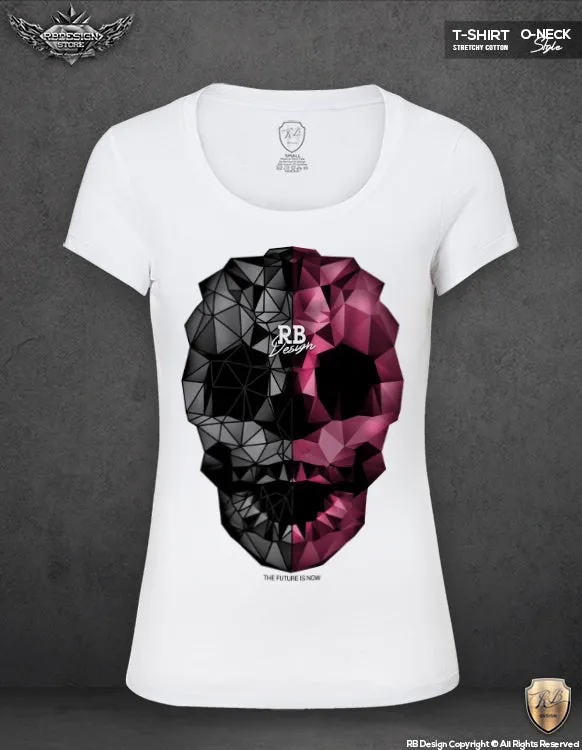 Abstract Designer Skull T-shirt Unique RB Design Top WD351