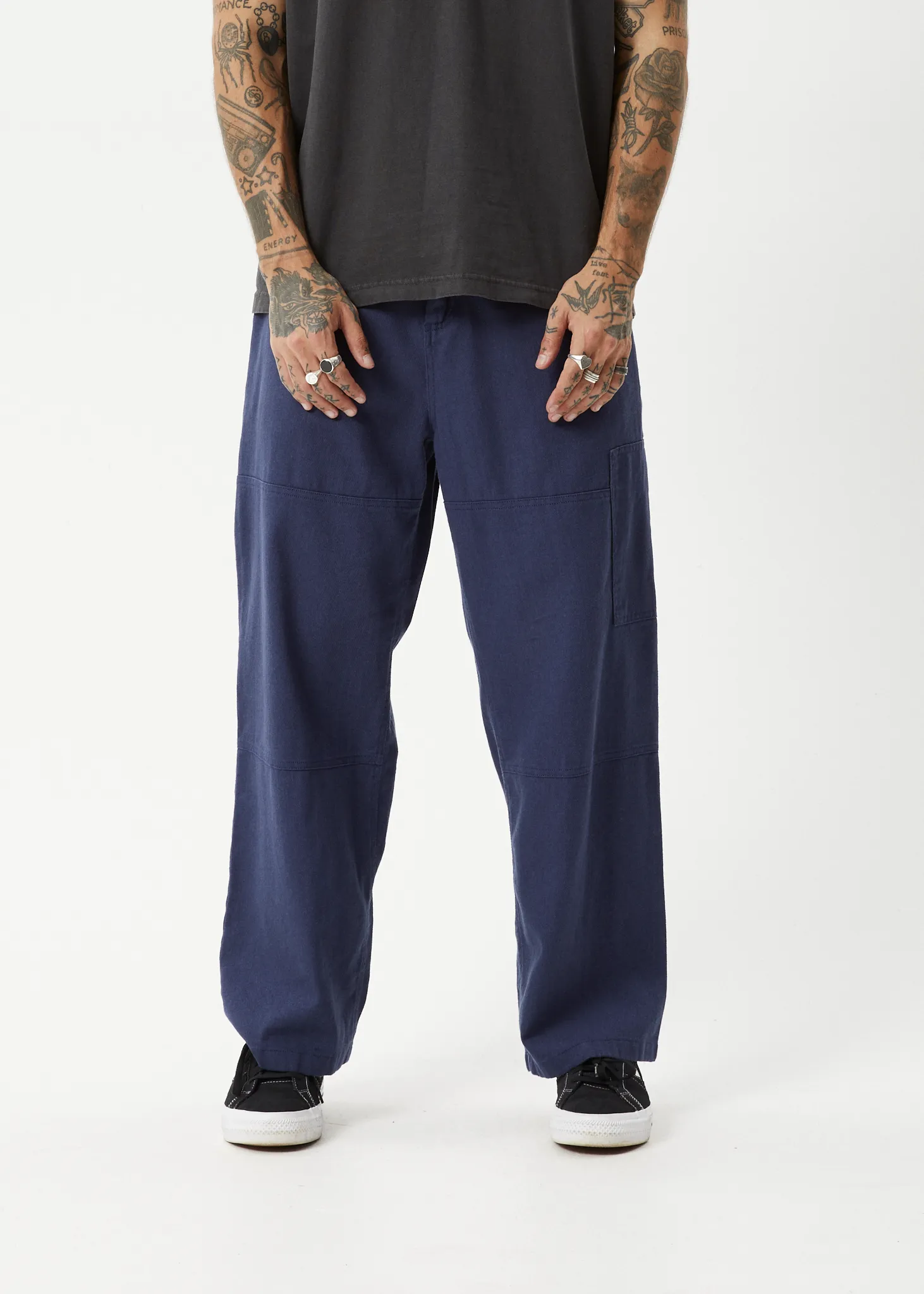 AFENDS Mens Richmond - Carpenter Pants - Navy