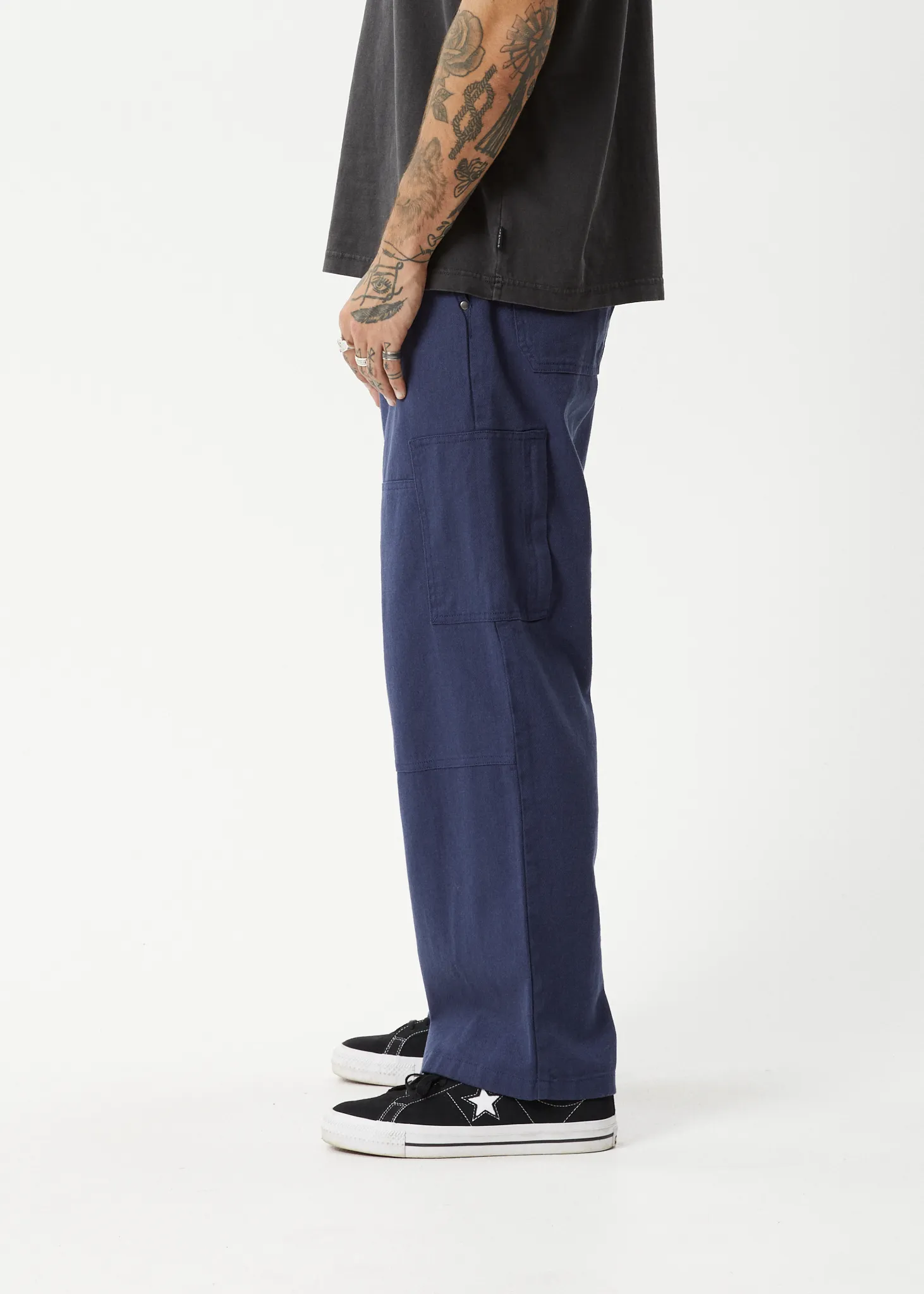 AFENDS Mens Richmond - Carpenter Pants - Navy