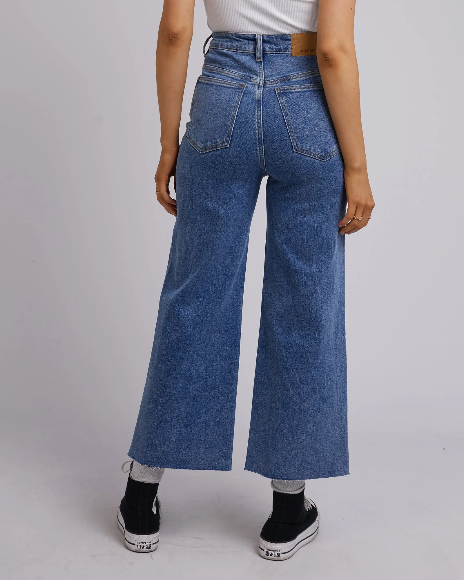 All About Eve Charlie High Rise Wide Leg Jean Dark Blue