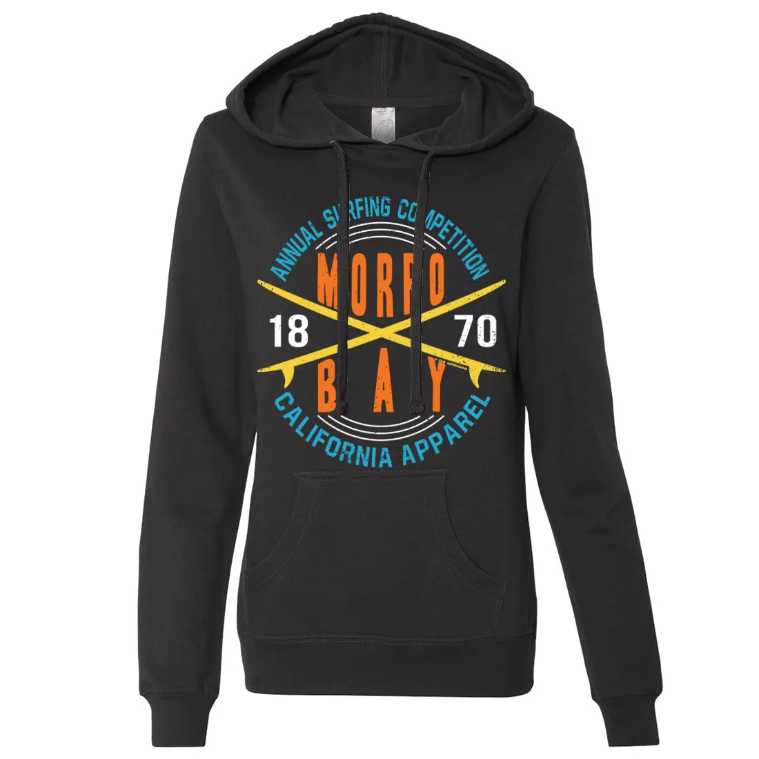 Annual Surfing Competition Ladies Lightweight Fitted Hoodie