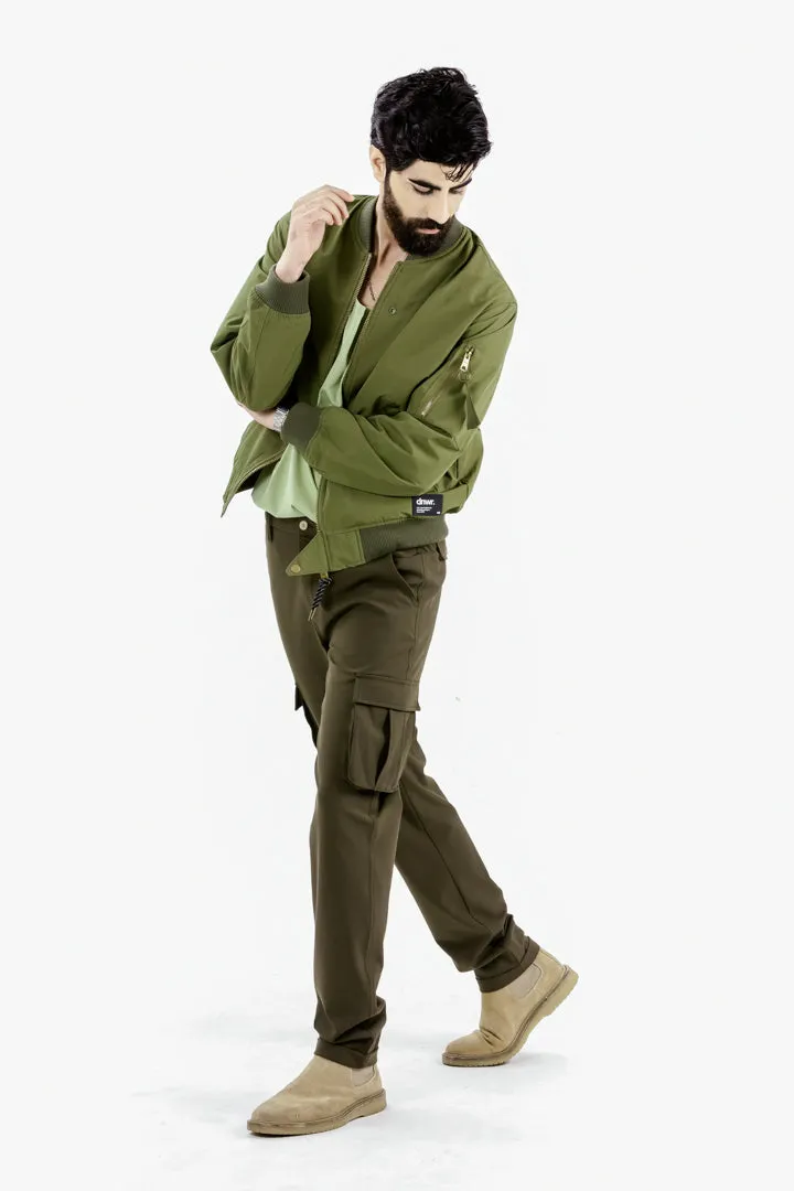 Army Olive Stretch Cargo Pants