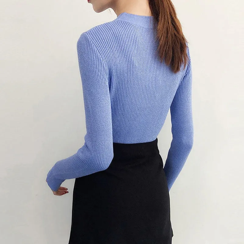 Autumn Winter Sweater Women Long Sleeve Pullover Tops