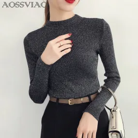 Autumn Winter Sweater Women Long Sleeve Pullover Tops