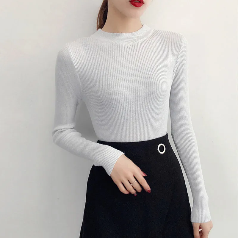 Autumn Winter Sweater Women Long Sleeve Pullover Tops