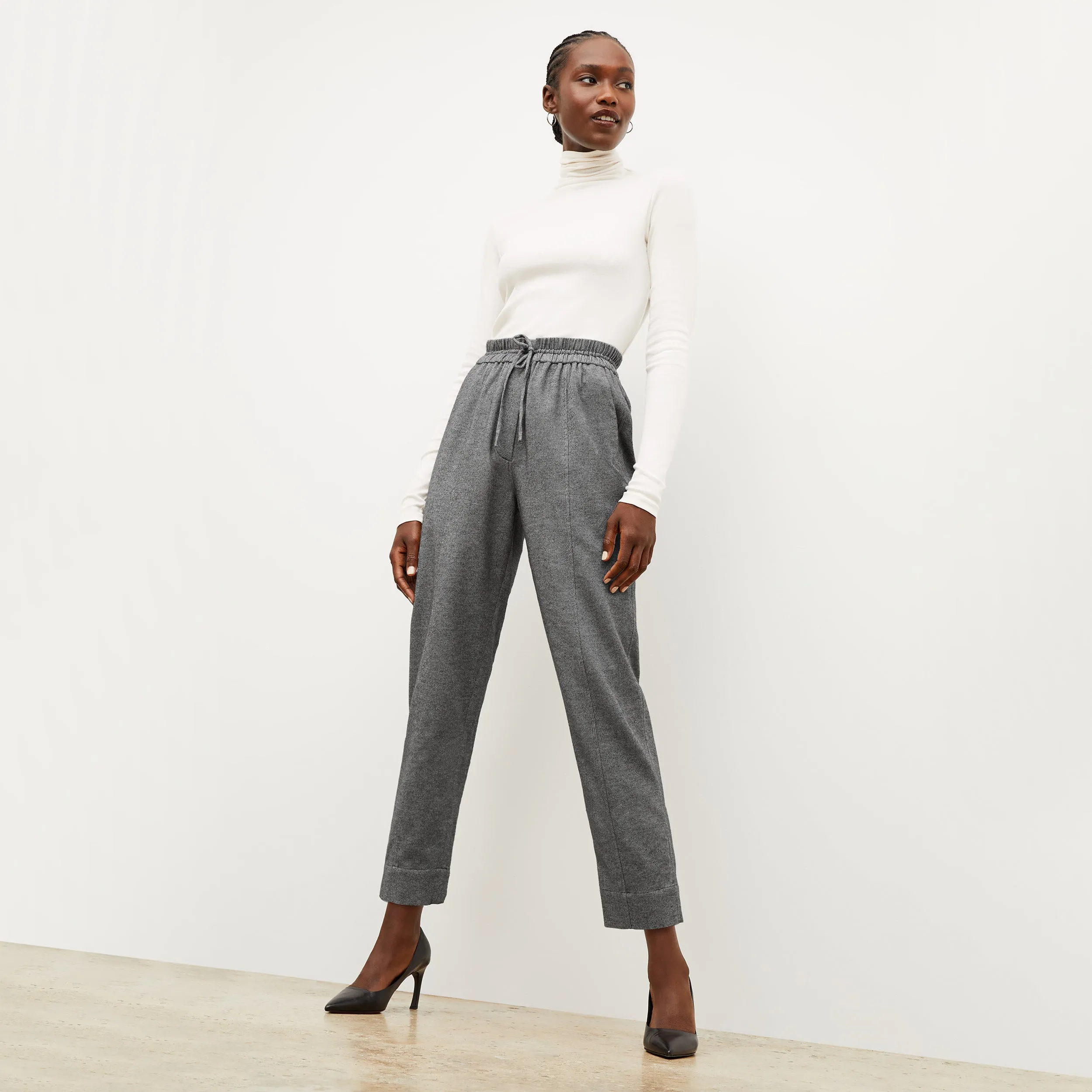 Axam Turtleneck - Organic Ribbed Pima Cotton :: Ivory