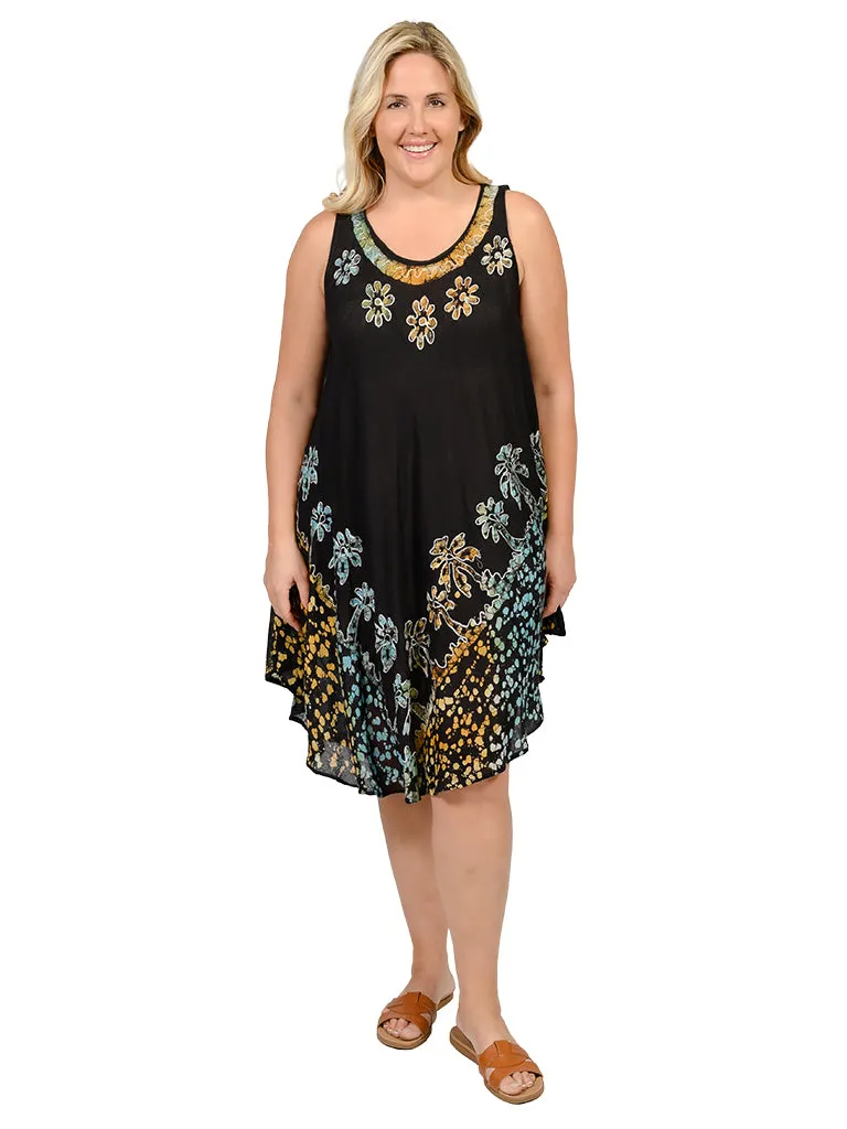 Batik Embroidery Umbrella Dress