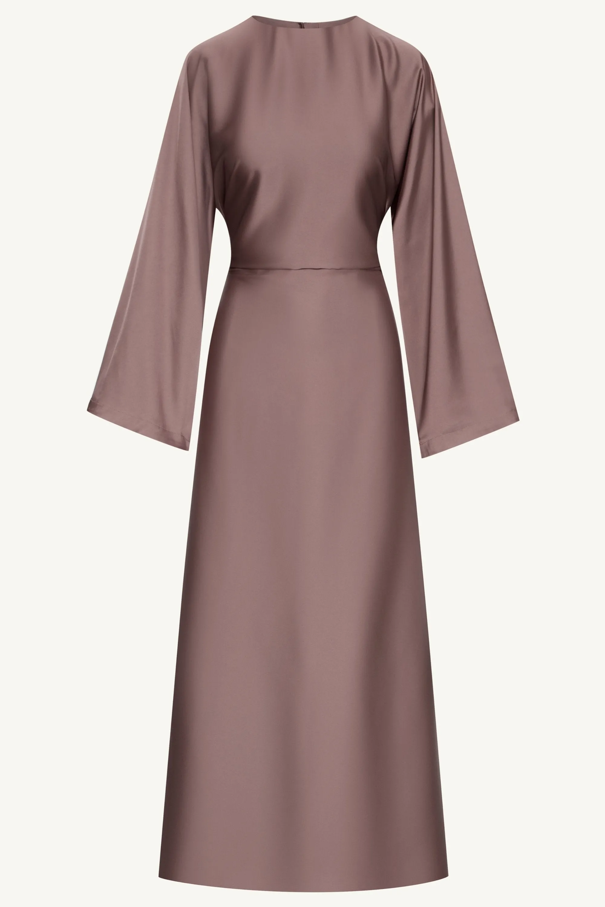 Batool Satin Maxi Dress - Deep Taupe