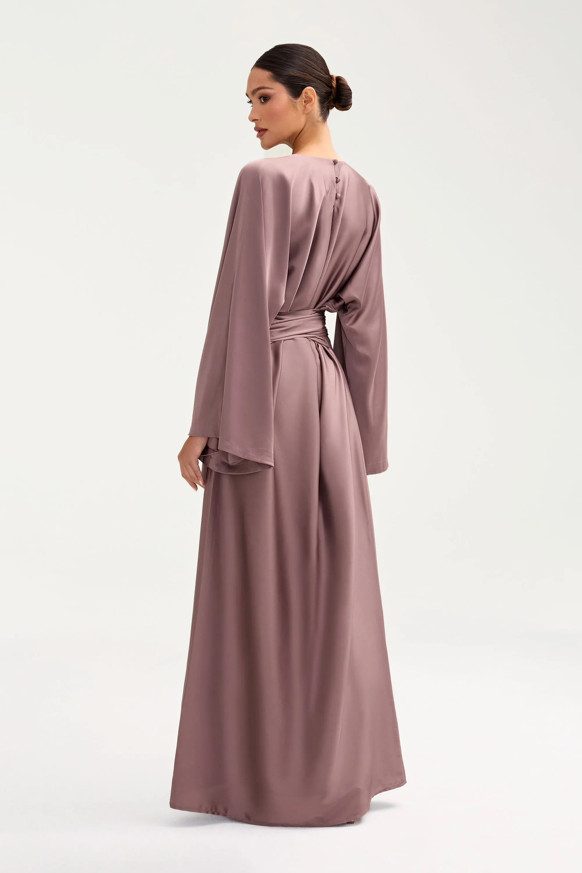 Batool Satin Maxi Dress - Deep Taupe