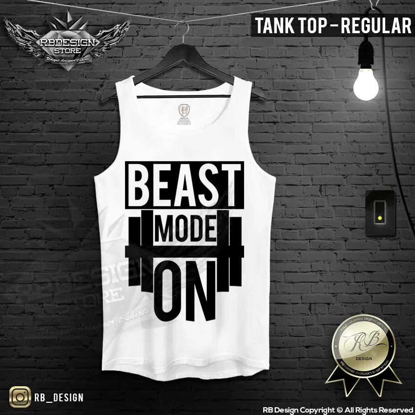 Beast Mode On Mens T-shirt Fitness Gym Training Tank Top MD642