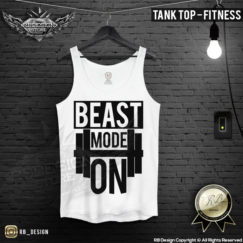 Beast Mode On Mens T-shirt Fitness Gym Training Tank Top MD642