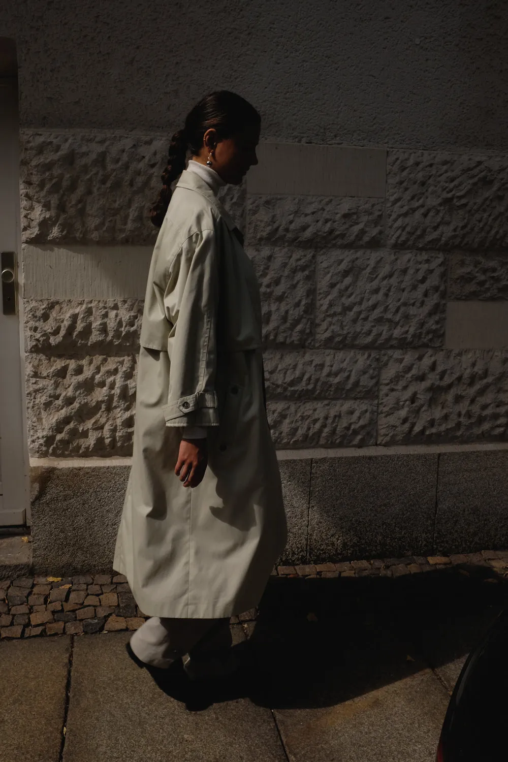 BEIGE VINTAGE SUMMER TRENCH COAT