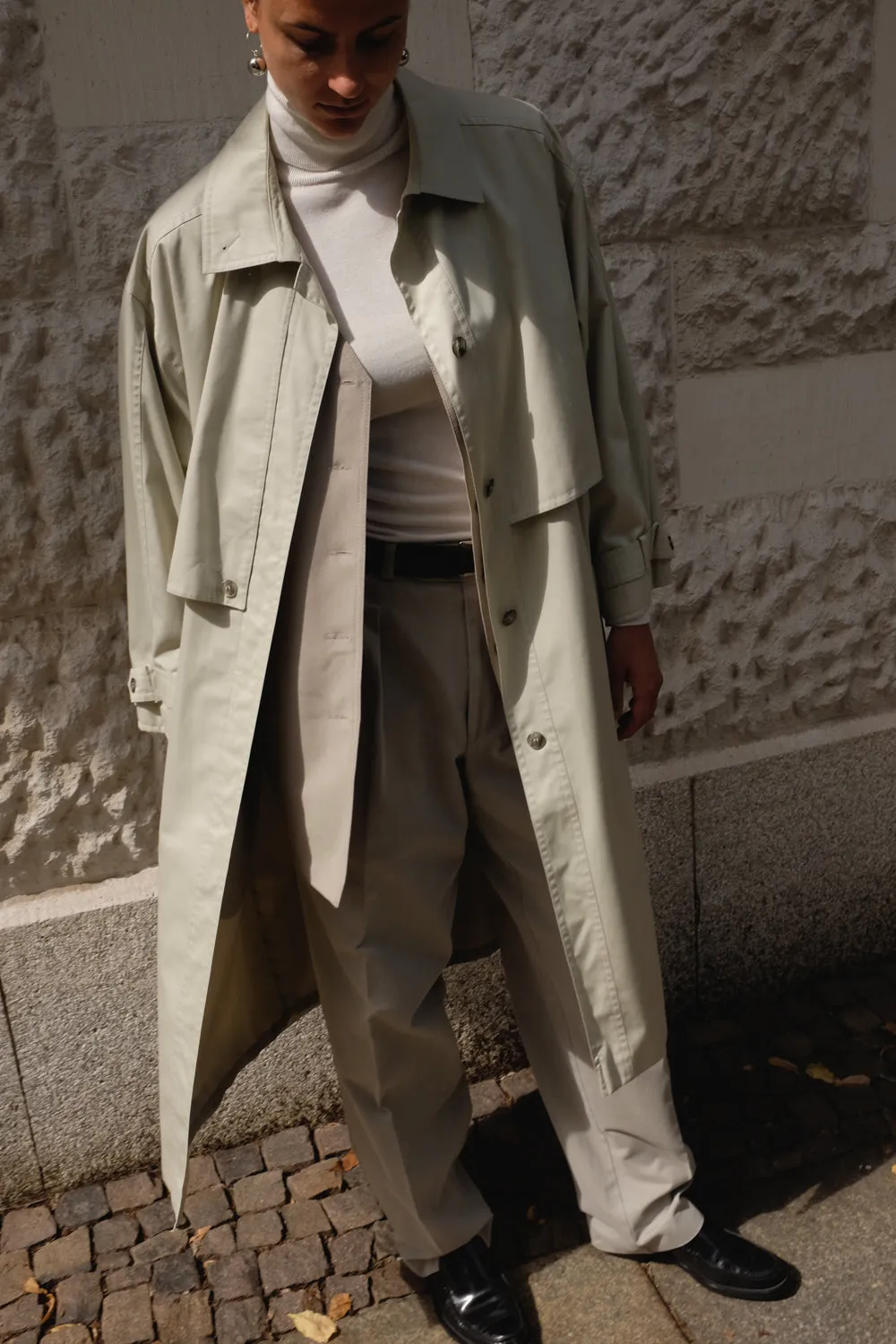 BEIGE VINTAGE SUMMER TRENCH COAT