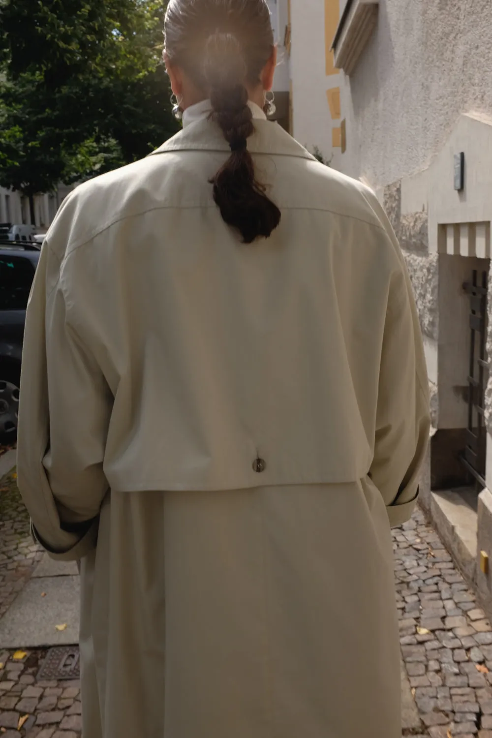 BEIGE VINTAGE SUMMER TRENCH COAT