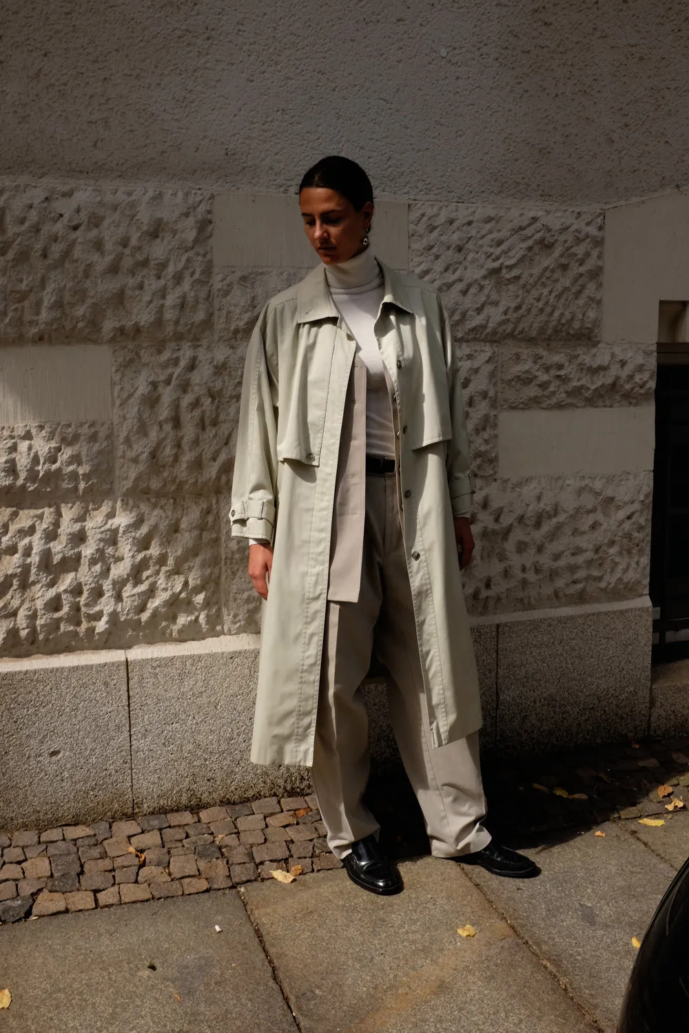 BEIGE VINTAGE SUMMER TRENCH COAT