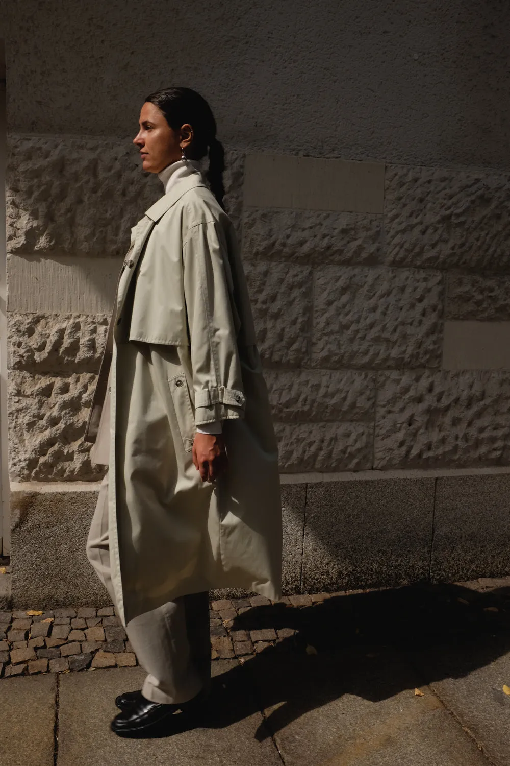 BEIGE VINTAGE SUMMER TRENCH COAT