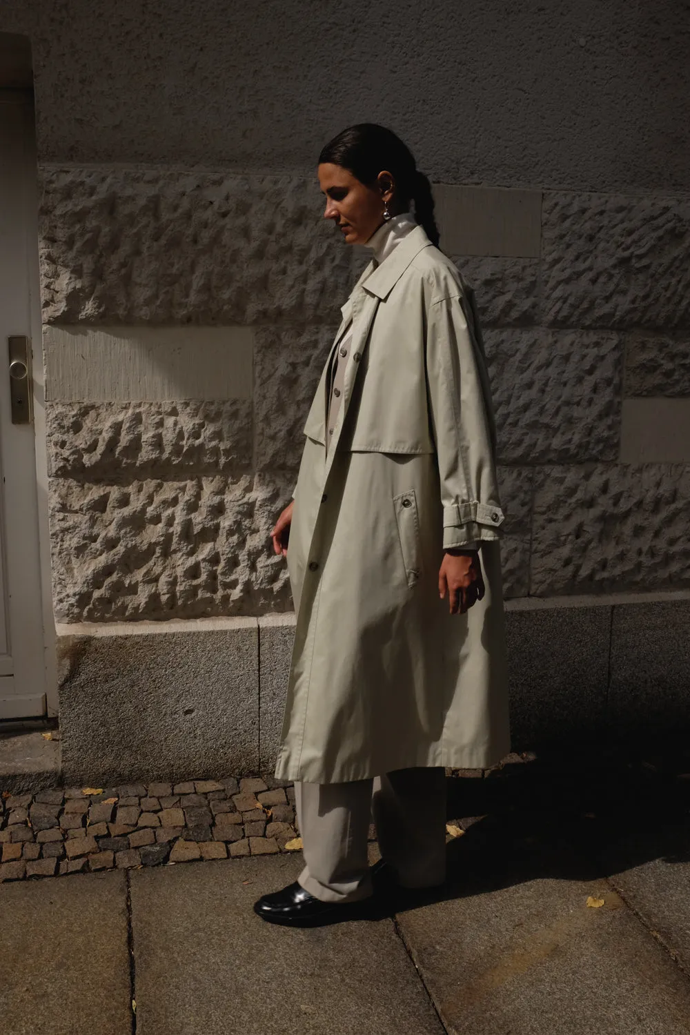 BEIGE VINTAGE SUMMER TRENCH COAT