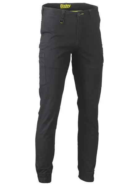 Bisley Mens Stretch Cotton Drill Cargo Cuffed Pants