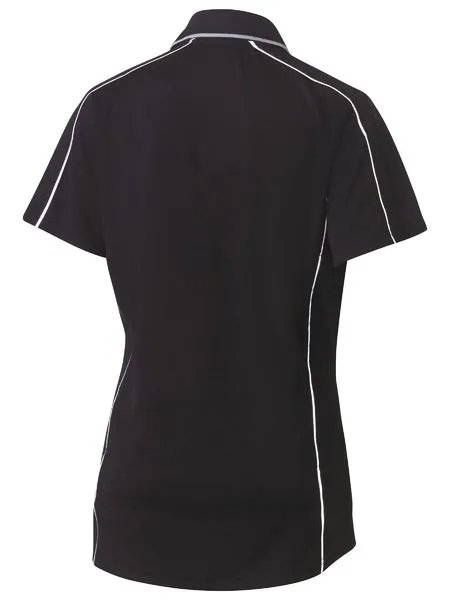 Bisley Women's Short Sleeve Cool Mesh Polo c/w Reflective Piping BKL1425