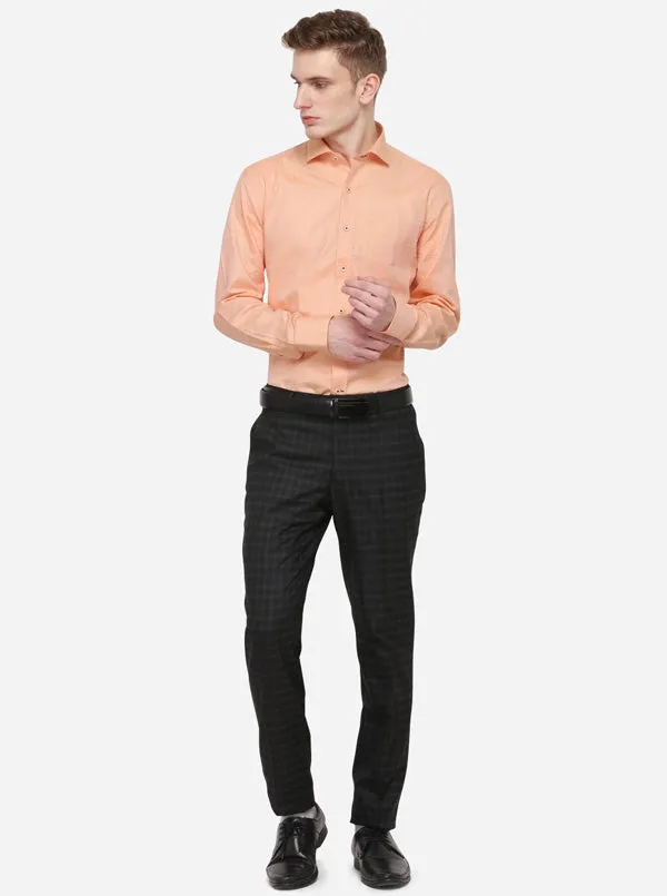 Bkack & Grey Checked Super Slim Fit Formal Trouser | Greenfibre