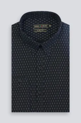 Black All Over Print Casual Shirt