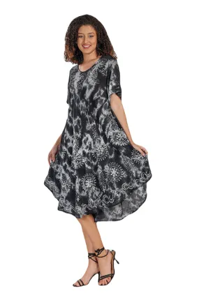 Black Tie Dye Umbrella Dress