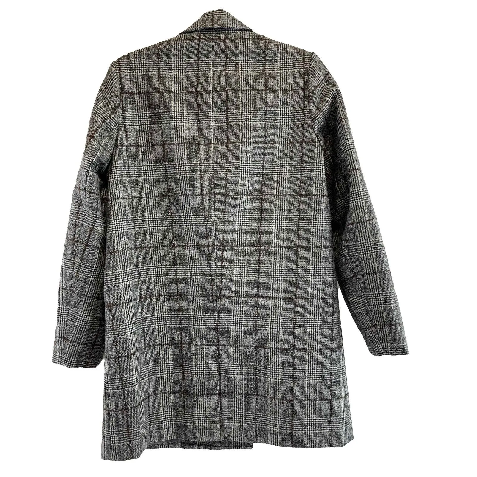 Brunello Cucinelli Padded scotch Wool plaid coat Gray Jacket 38 US 2