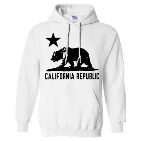 California Flag Oversize Black Silhouette Sweatshirt Hoodie