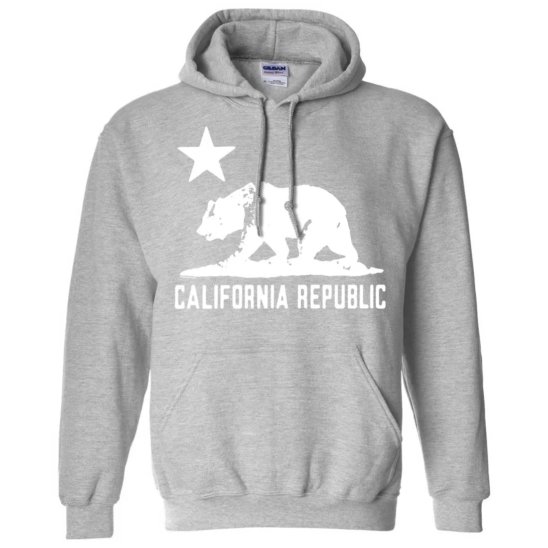 California Flag Oversize White Silhouette Sweatshirt Hoodie