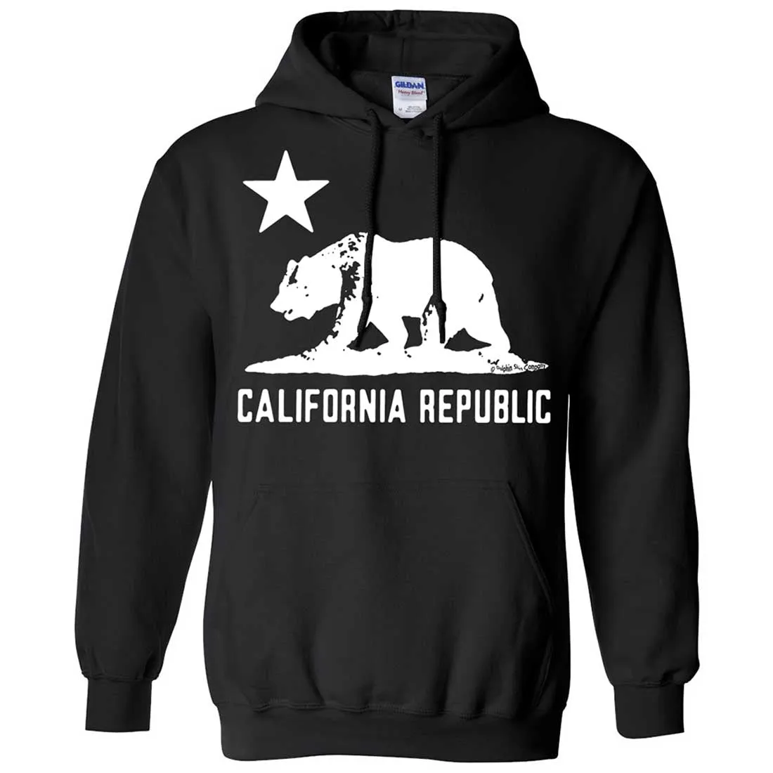 California Flag White Oversized Silhouette Asst Colors Hoodie