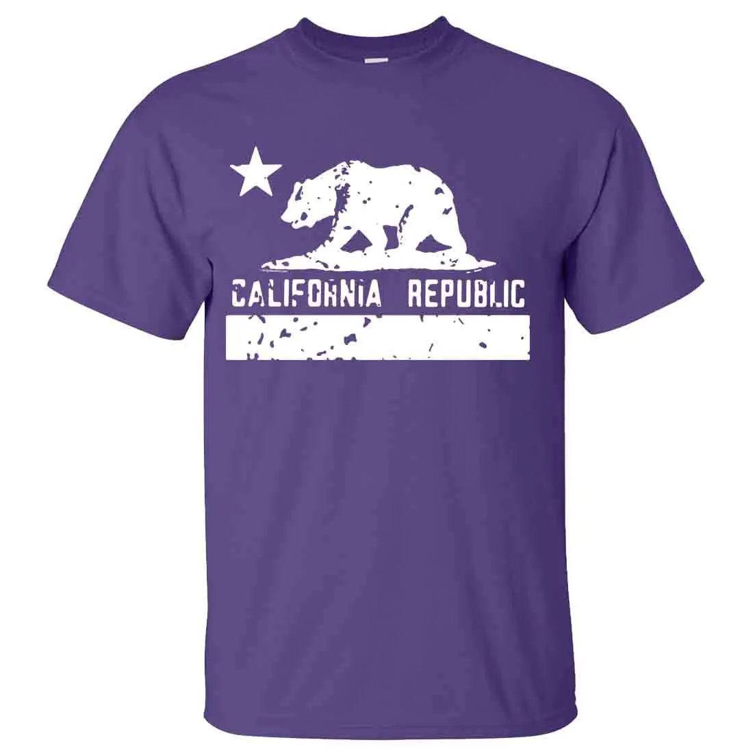 California Flag White Print Silhouette Asst Colors T-shirt