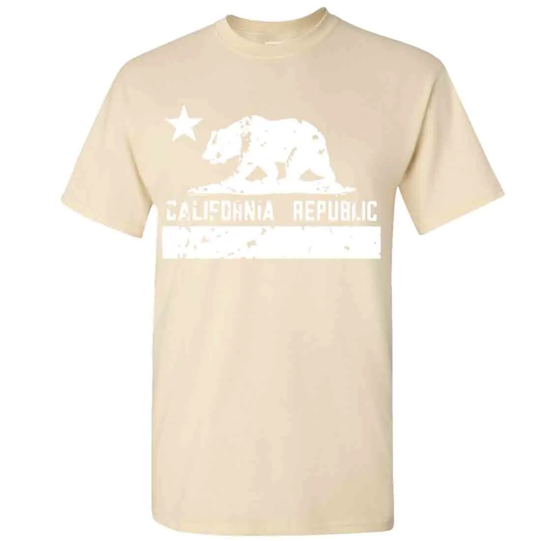 California Flag White Print Silhouette Asst Colors T-shirt