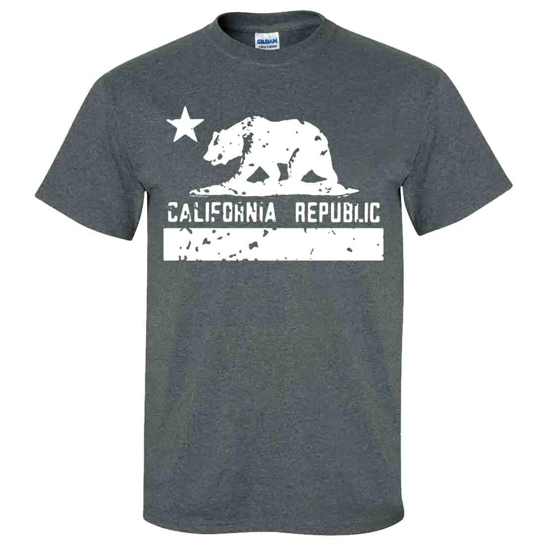 California Flag White Print Silhouette Asst Colors T-shirt