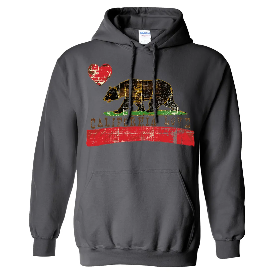 California Love Distressed Sweatshirt Hoodie