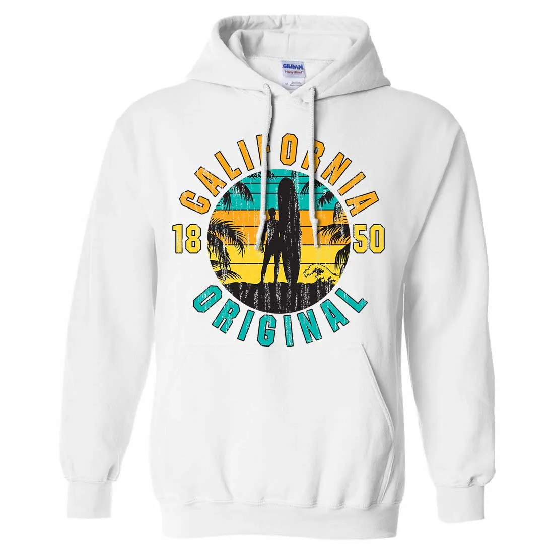 California Original Vintage Surfer Sweatshirt Hoodie