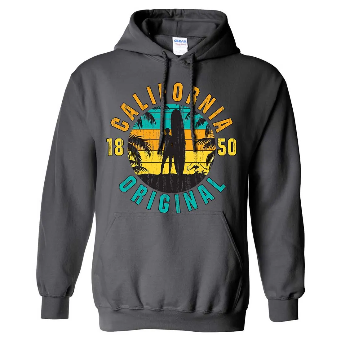 California Original Vintage Surfer Sweatshirt Hoodie