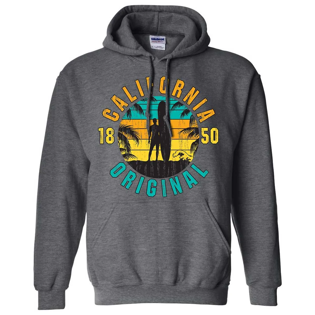 California Original Vintage Surfer Sweatshirt Hoodie