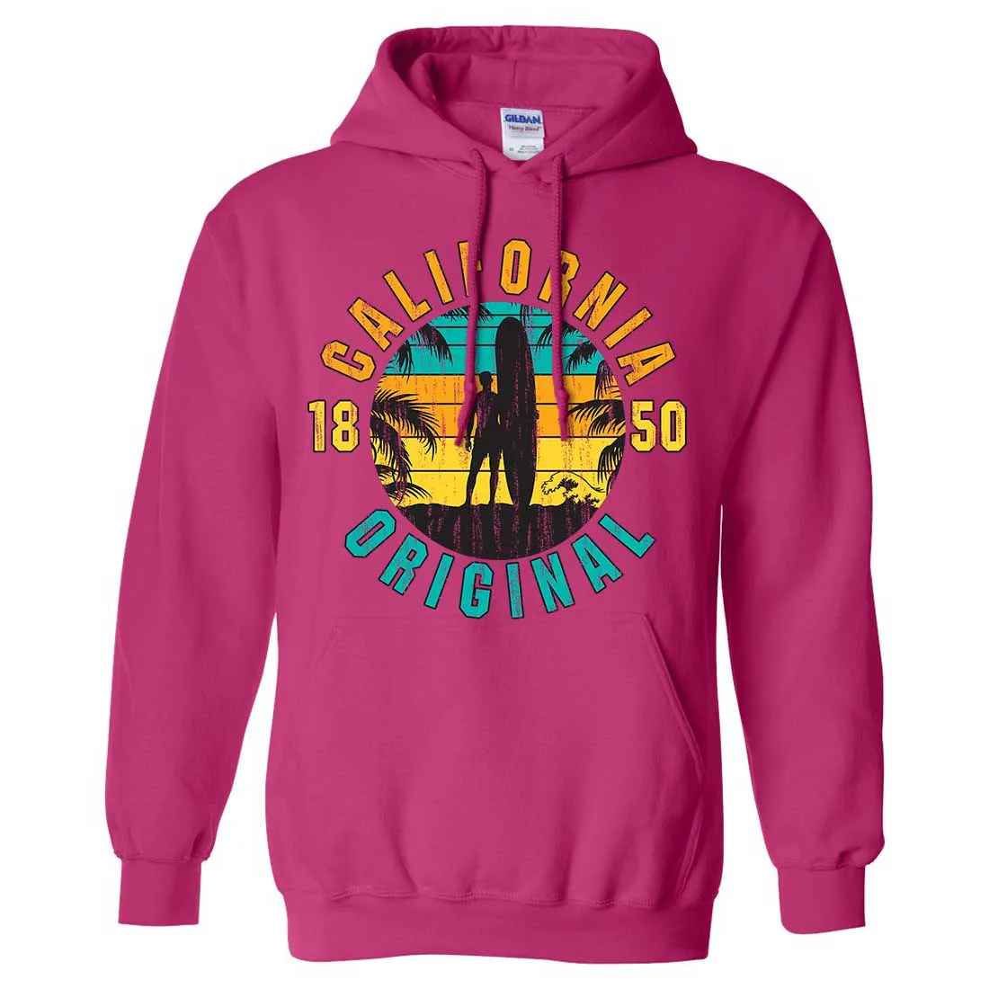 California Original Vintage Surfer Sweatshirt Hoodie