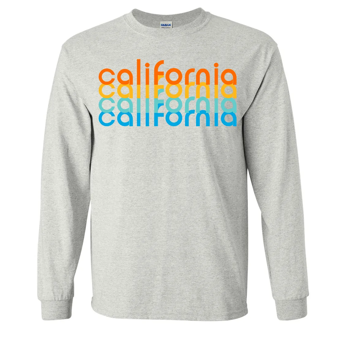 California Rainbow Stack Long Sleeve Shirt