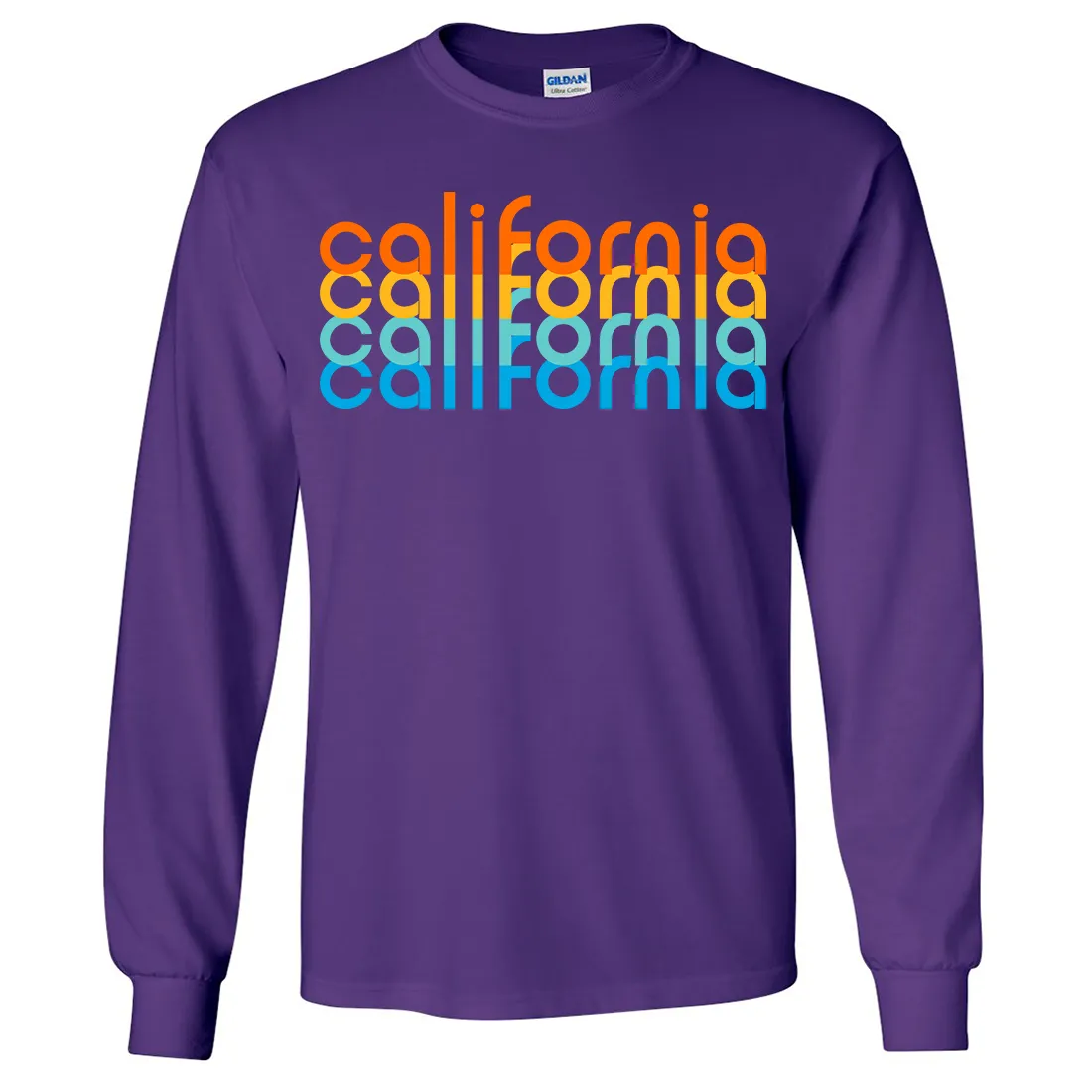 California Rainbow Stack Long Sleeve Shirt