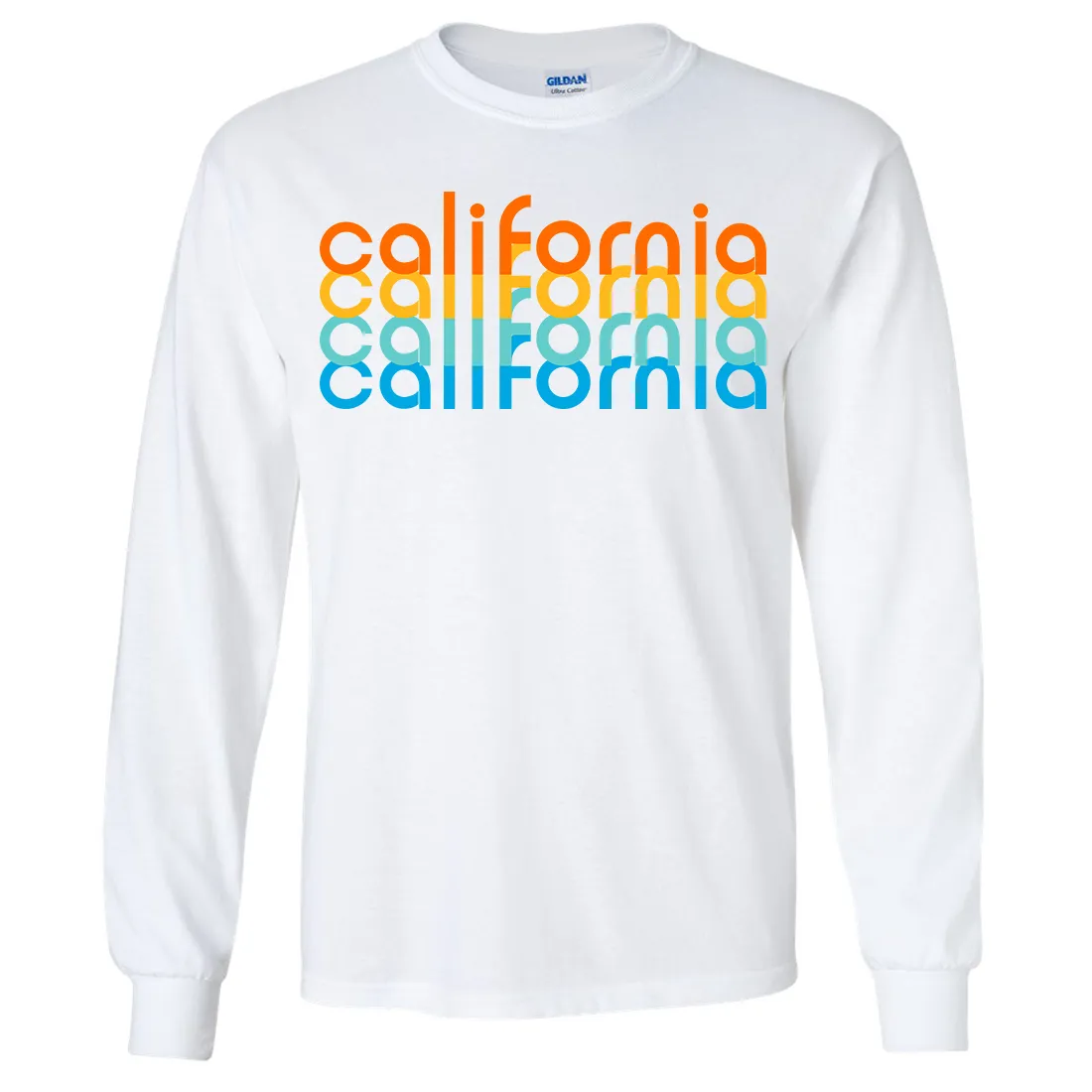 California Rainbow Stack Long Sleeve Shirt