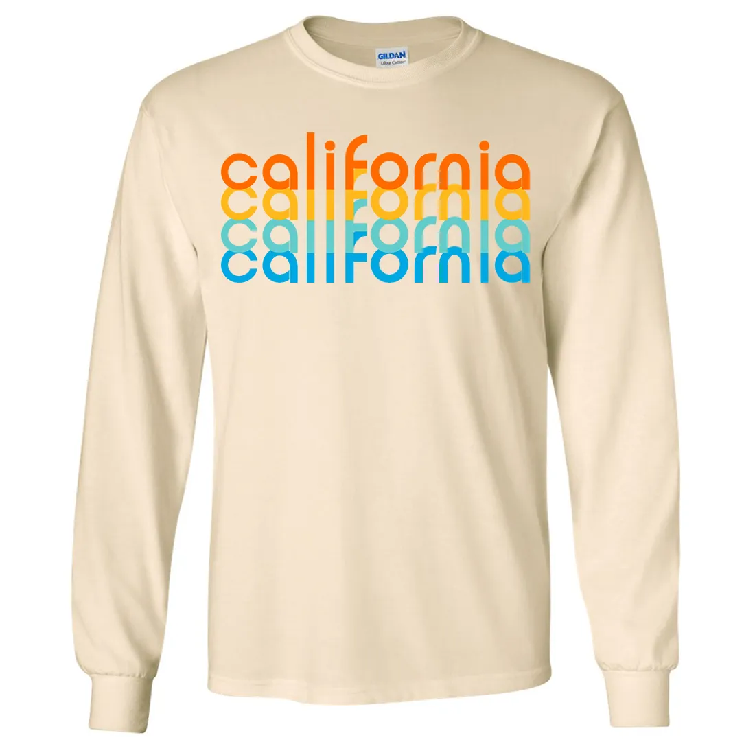 California Rainbow Stack Long Sleeve Shirt