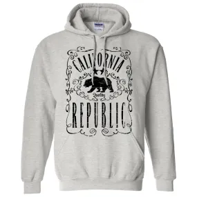 California Republic JD Whiskey Black Print Sweatshirt Hoodie